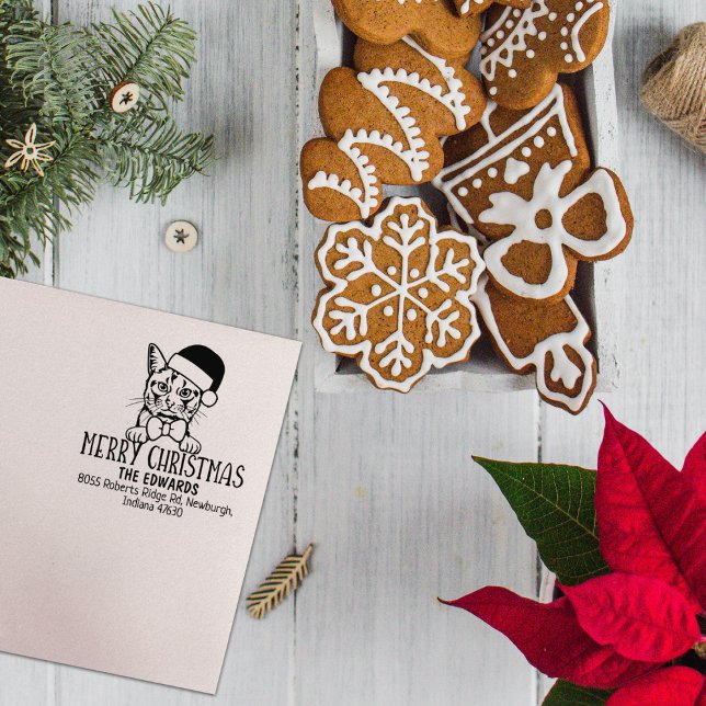 Somali Cat-Returadressen jul Stämpel (Skapare uppladdad)