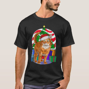Somali Cat Santa Julgran Decor T Shirt