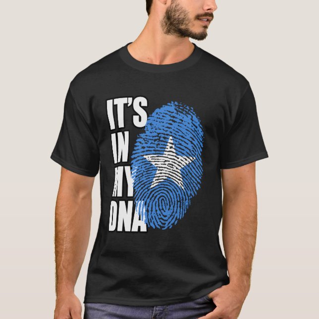 Somali Heritage Dna Flagga T Shirt (Framsida)