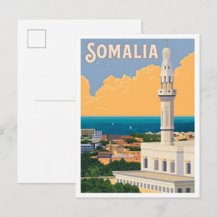 Somalia Afrika Vintage Resa Vykort