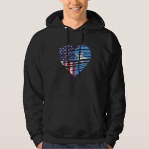 Somalia Amerikansk Odlat Hjärta USA Patriot Arv Hoodie
