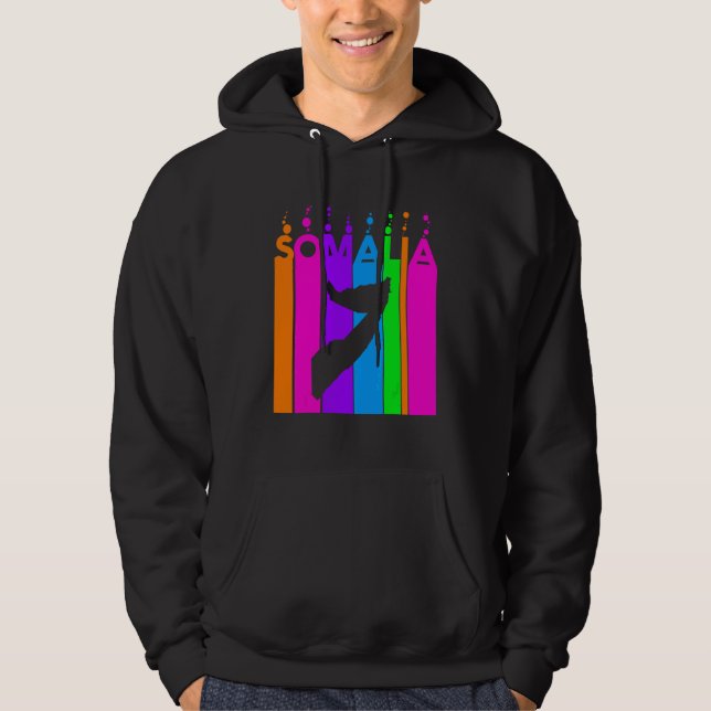 Somalia Färgglada Bubblor Hoodie (Framsida)