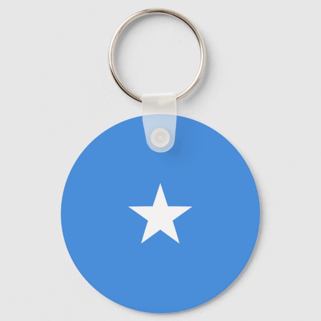 Somalia Fisheye Flagga Keychain Nyckelring (Framsida)