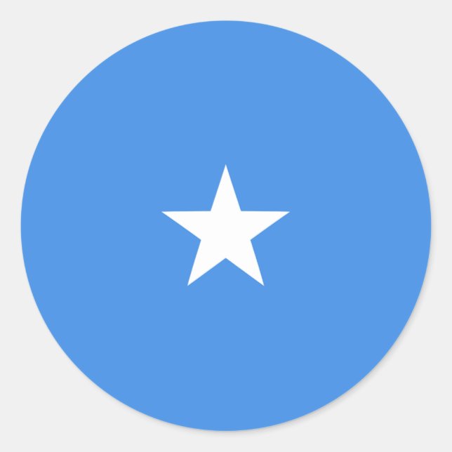 Somalia Fisheye Flagga Klistermärke (Framsida)