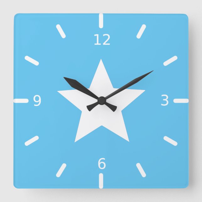 Somalia flag  fyrkantig klocka (Framsida)