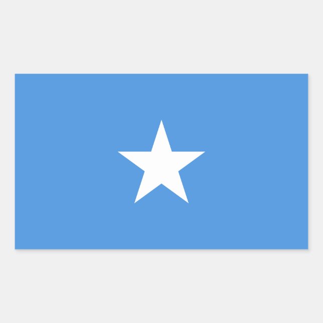 Somalia Flag Rektangulärt Klistermärke (Framsida)