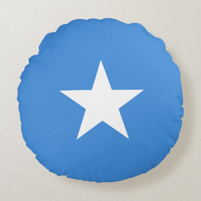 Somalia Flag Rund Kudde (Framsidan)
