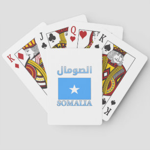 Somalia Flagga الصومال Somali Arabiska & Engelska Casinokort