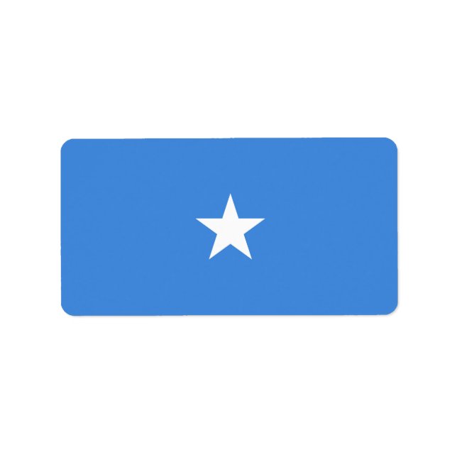Somalia flagga adressetikett (Framsidan)