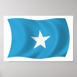Somalia Flagga Affisch Print