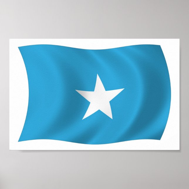 Somalia Flagga Affisch Print (Framsidan)