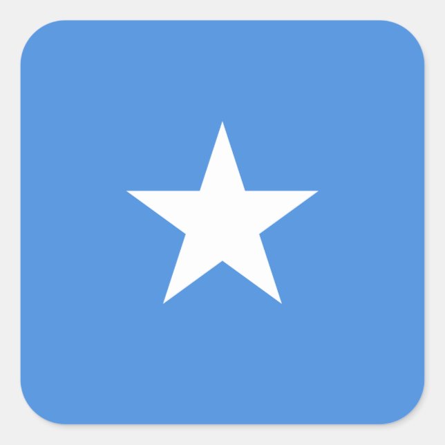 Somalia Flagga Fyrkantigt Klistermärke (Framsida)