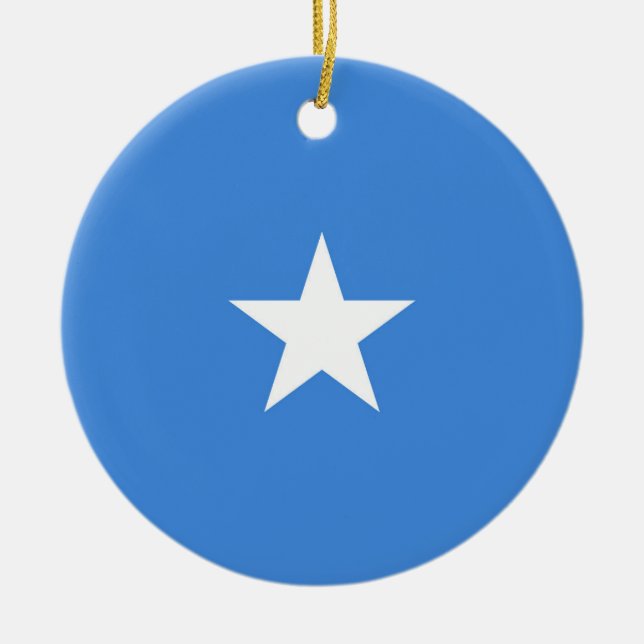 Somalia flagga julgransprydnad keramik (Framsidan)