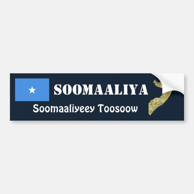 Somalia flagga + Kartabildekal Bildekal (Framsidan)