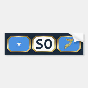 Somalia Flagga Kartkod Klistermärke