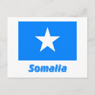 Somalia Flagga med Namn Vykort