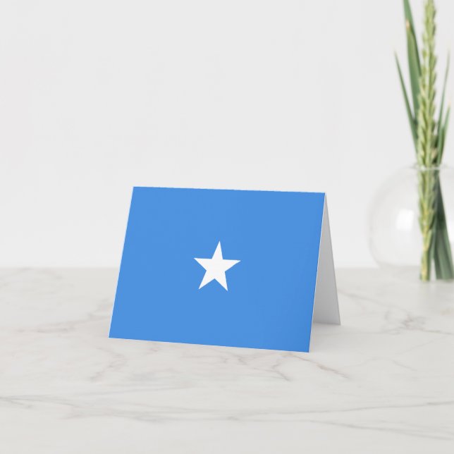 Somalia Flagga Notkort Kort (Framsida)
