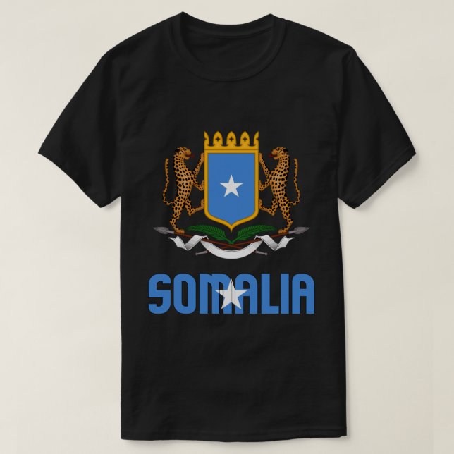 Somalia Flagga och Jacka av Arm Patriotic T Shirt (Design framsida)