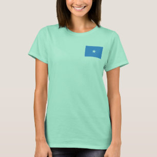 Somalia Flagga och Karta dk T-Shirt