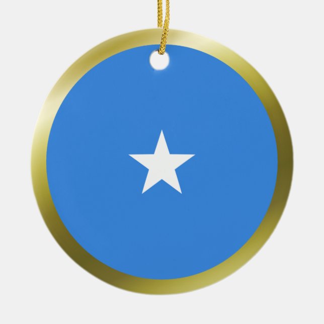 Somalia flaggprydnad julgransprydnad keramik (Framsidan)