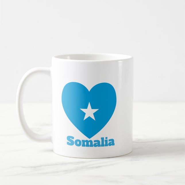 Somalia Heart Flagga Kaffemugg (Vänster)