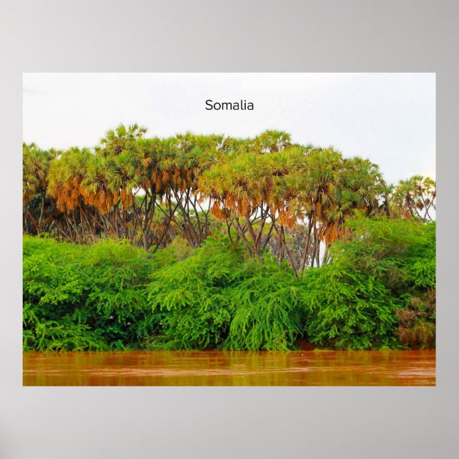 Somalia, landskapsfoto poster (Framsidan)