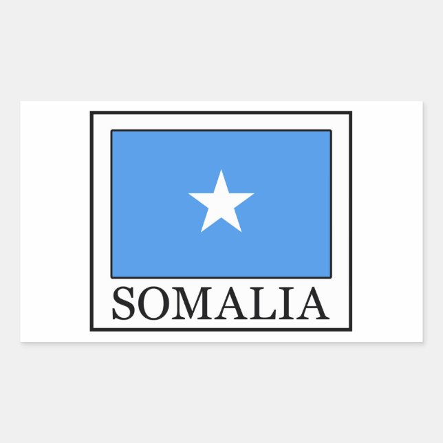 Somalia Rektangulärt Klistermärke (Framsida)