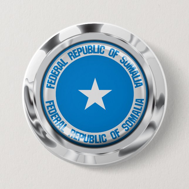 Somalia Round Emblem Knapp (Framsida)