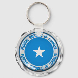 Somalia Round Emblem Nyckelring