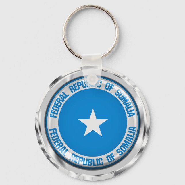 Somalia Round Emblem Nyckelring (Framsida)