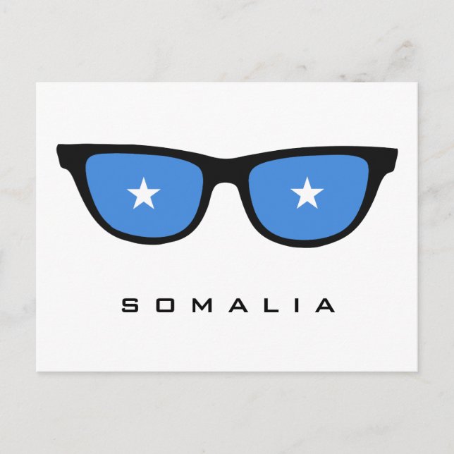 Somalia Shades custom text & color postcard Vykort (Framsida)