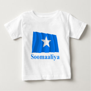 Somalia som vinkar flagga med namn i somaliskt tee shirt