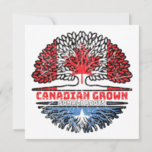 Somalia Somali Canadian Canada Träd Roots Flagga Kort