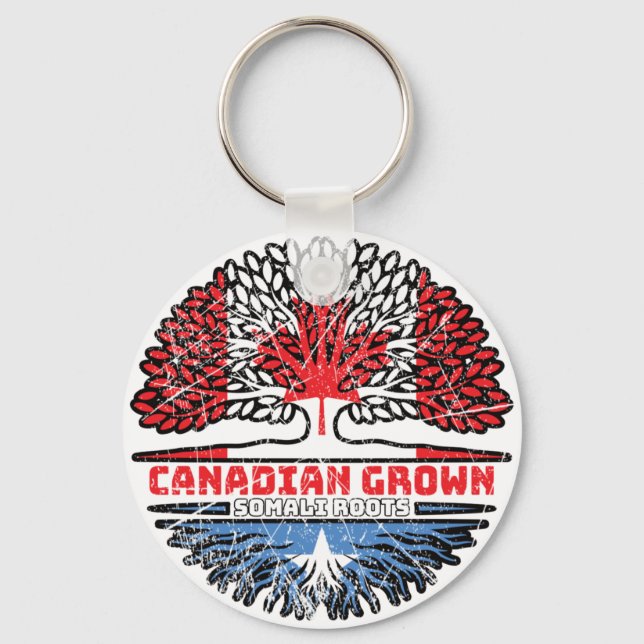 Somalia Somali Canadian Canada Träd Roots Flagga Nyckelring (Framsida)
