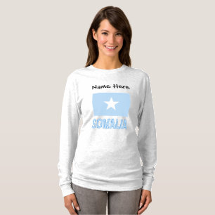 Somalia Somali Flagga Black Personalization T Shirt