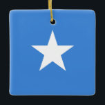 Somalia (Somalian) Flagga Julgransprydnad Keramik<br><div class="desc">Anpassade World Flagga Products ( i världen) - Lägg gärna till din egen text.</div>