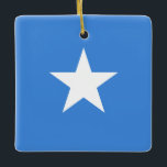 Somalia (Somalian) Flagga Julgransprydnad Keramik<br><div class="desc">Anpassade World Flagga Products ( i världen) - Lägg gärna till din egen text.</div>