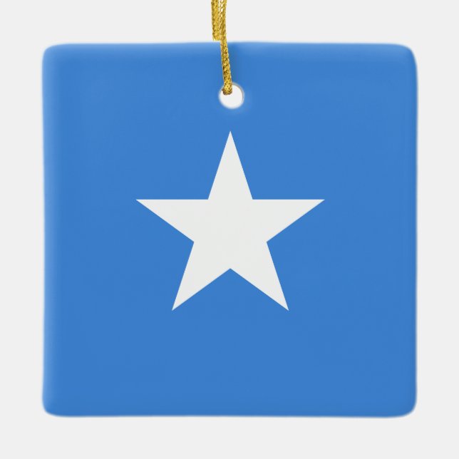 Somalia (Somalian) Flagga Julgransprydnad Keramik (Framsida)
