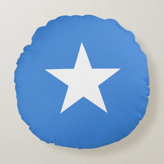 Somalia (Somalian) Flagga Rund Kudde (Framsidan)