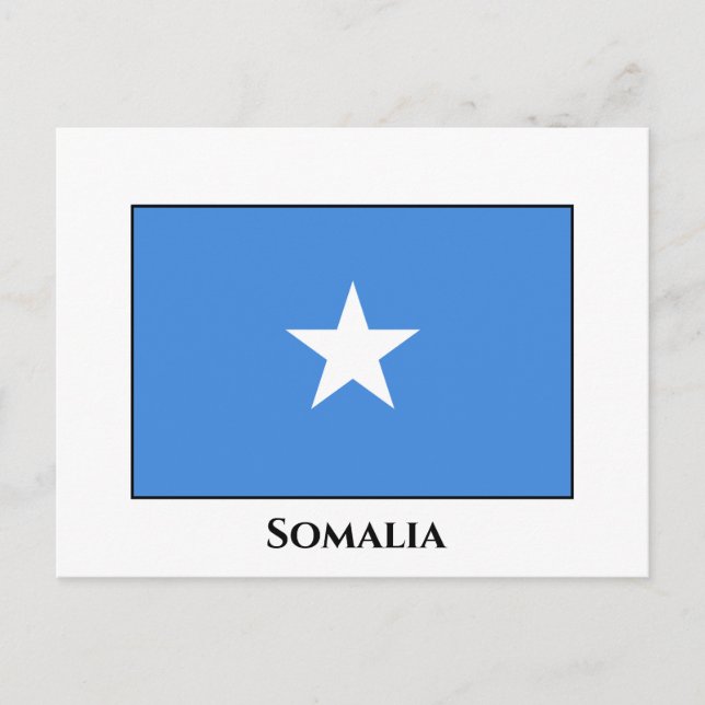 Somalia (Somalian) Flagga Vykort (Framsida)