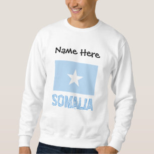 Somalia Somalisk Flagga Svart Personalisering Lång Ärmad Tröja
