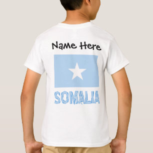 Somalia Somalisk Flagga Svart Personalisering T Shirt