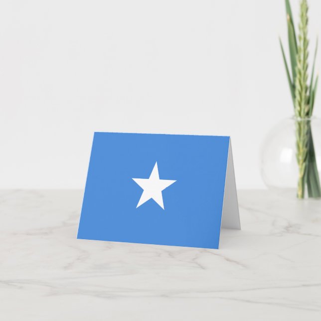 Somalia (Somaliska) Flagga Kort (Framsida)