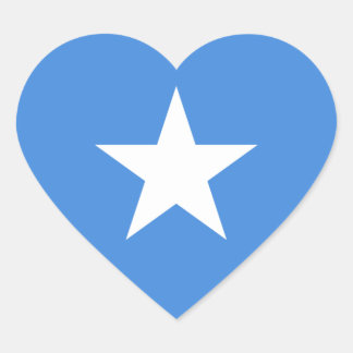 Somalia/Somaliska/Somaliska Flagga Hjärtformat Klistermärke