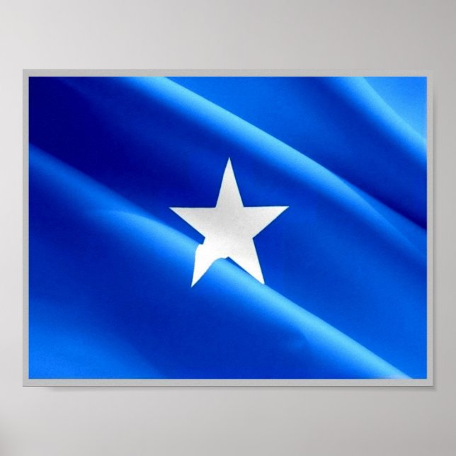 Somalia - Wave Flagga - Poster (Framsidan)