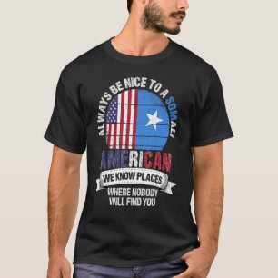 Somaliamerikan Vi känner Ställen där Land Somal T Shirt