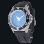 Somalias flagga armbandsur<br><div class="desc">Detta projekt är utmärkande för Somalias nationella flagga (officiellt känd som Förbundsrepubliken Somalia), som är ett land på Afrikans horn. Somalia har längst kusten på Afrikans fastland. Somalia gränsar av Etiopien till västern, Djibouti nordväst, Bukt i Aden norr, Indiska oceanen öster och Kenya sydväst. Somalias huvudstad är Mogadishu, som också...</div>