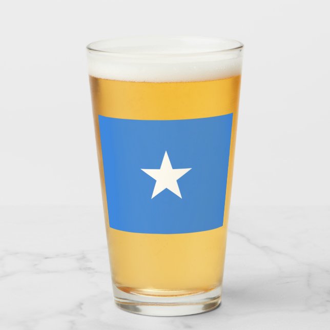 Somalias flagga glaskopp (Framsida fylld)