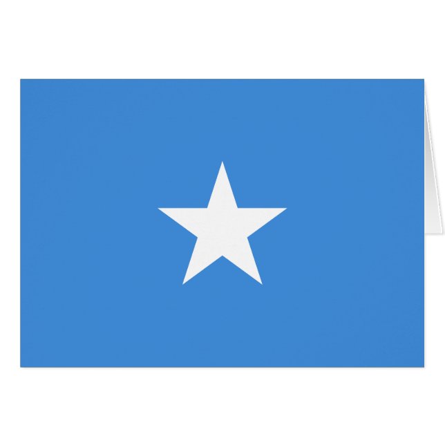 Somalias flagga hälsningskort (Framsidan Horizontal)