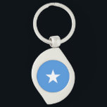 Somalias flagga swirl silverfärgad nyckelring<br><div class="desc">Patriotisk flagga från Somalia.</div>